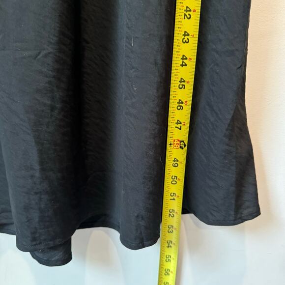 NWT Madewell The Layton Midi Slip Dress Black NK419 Minimalist Lightweight Sz 12 - Picture 9 of 10